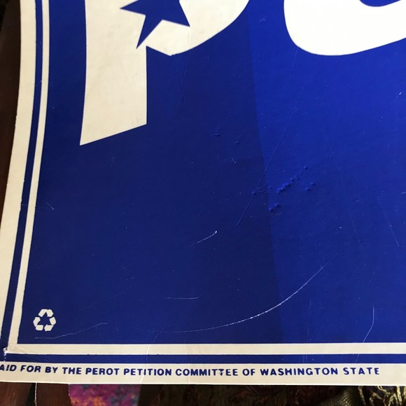 Perot Presidential Campaign 1992 Sign & Political Button Lot Vintage Political - Picture 4 of 11